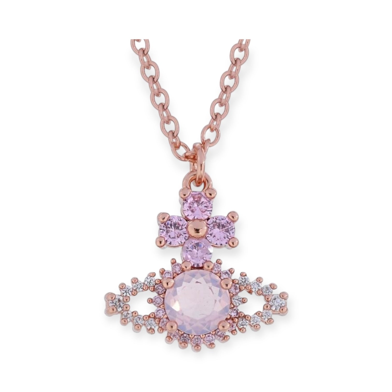 Crystallised Abstract Gem Studded Pendant Orb Necklace (3 Colors)