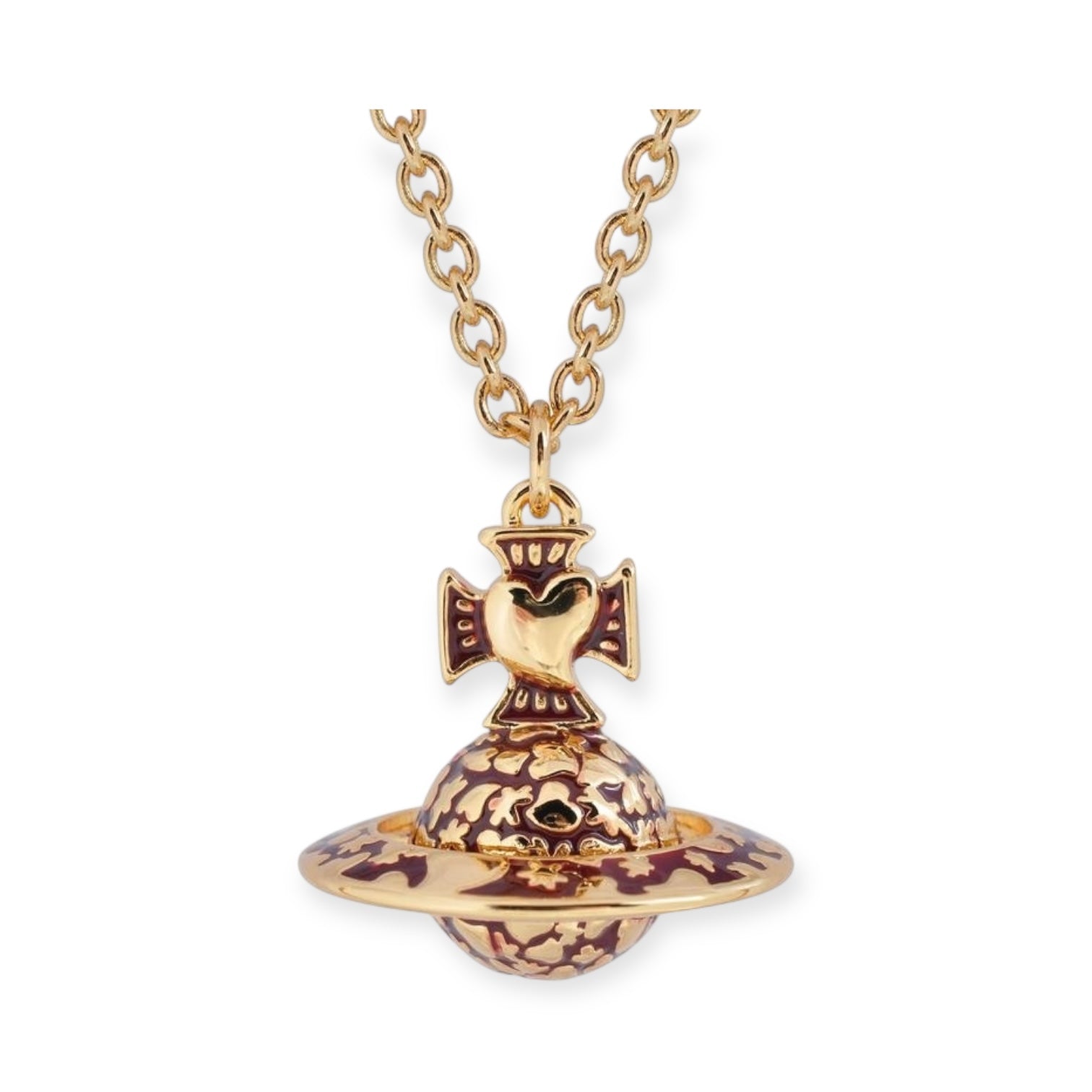 Graffiti Pattern Orb Pendant Necklace (4 Colors)