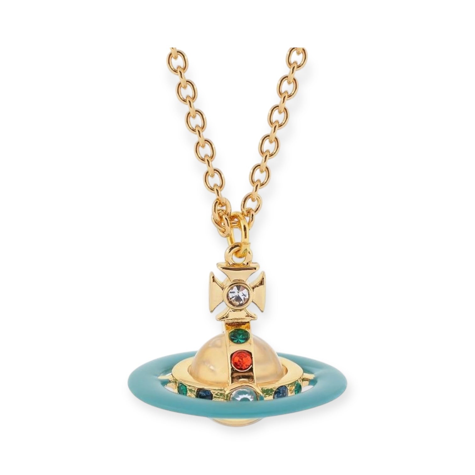 Colorful Gem 10MM 3D Abstract Orb Pendant Necklace (5 Colors)
