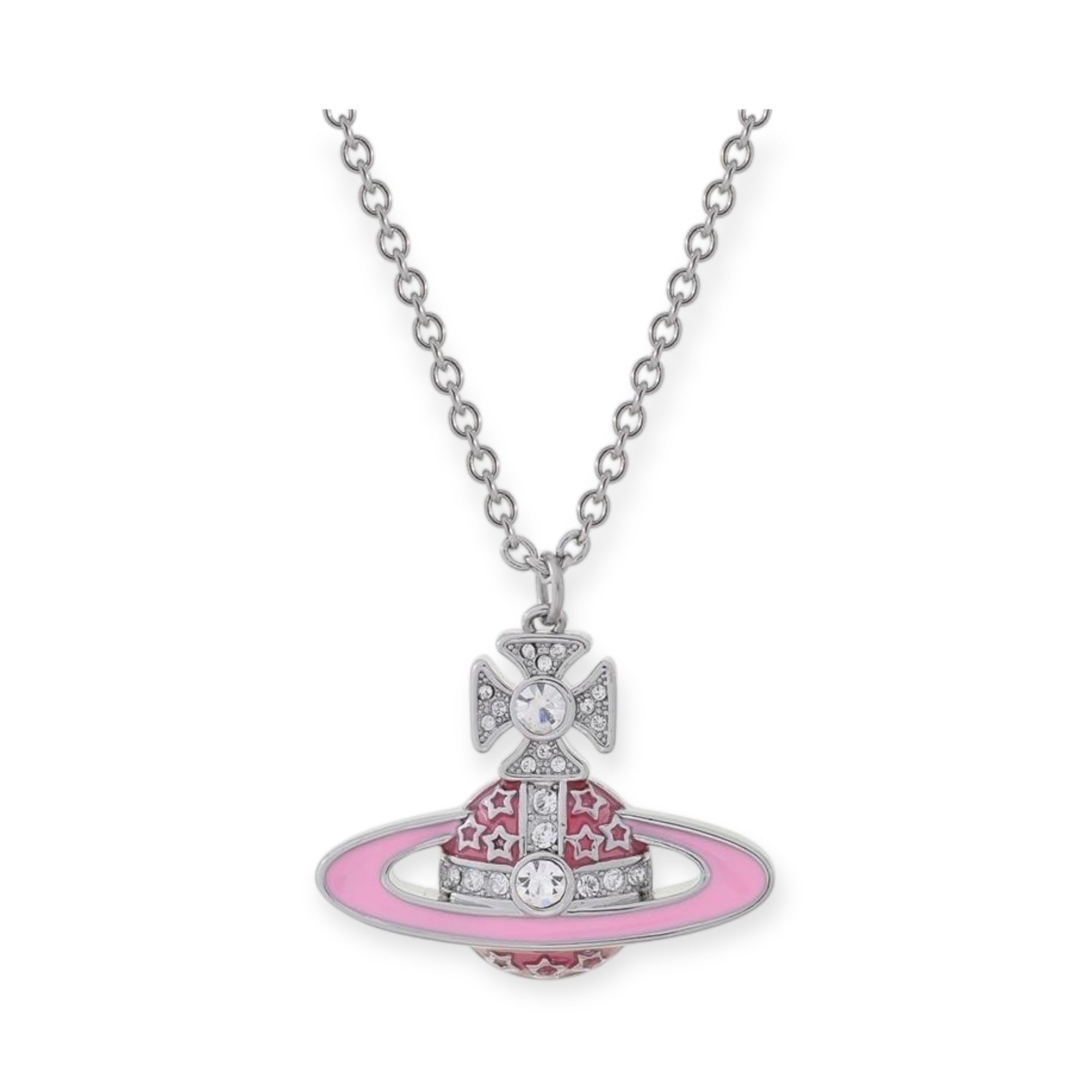 Multi Star Orb Pendant Necklace Black & Pink (2 Color)