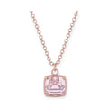 Colored Glass Square Orb Design Pendant Necklace (3 Colors)