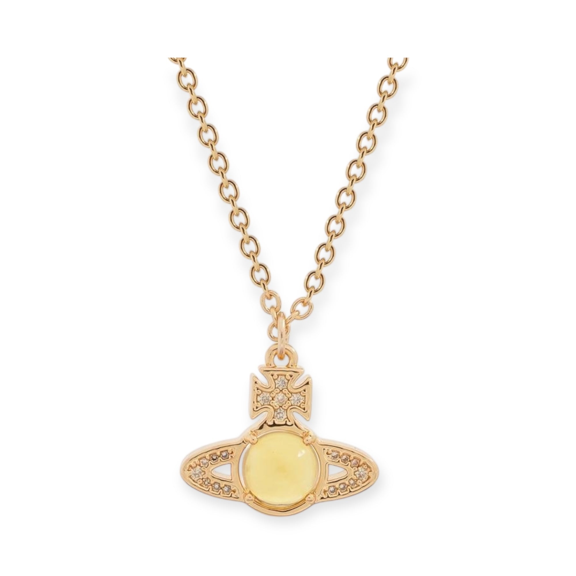Colorful Studded Gem Orb Pendant Necklace (5 Colors)
