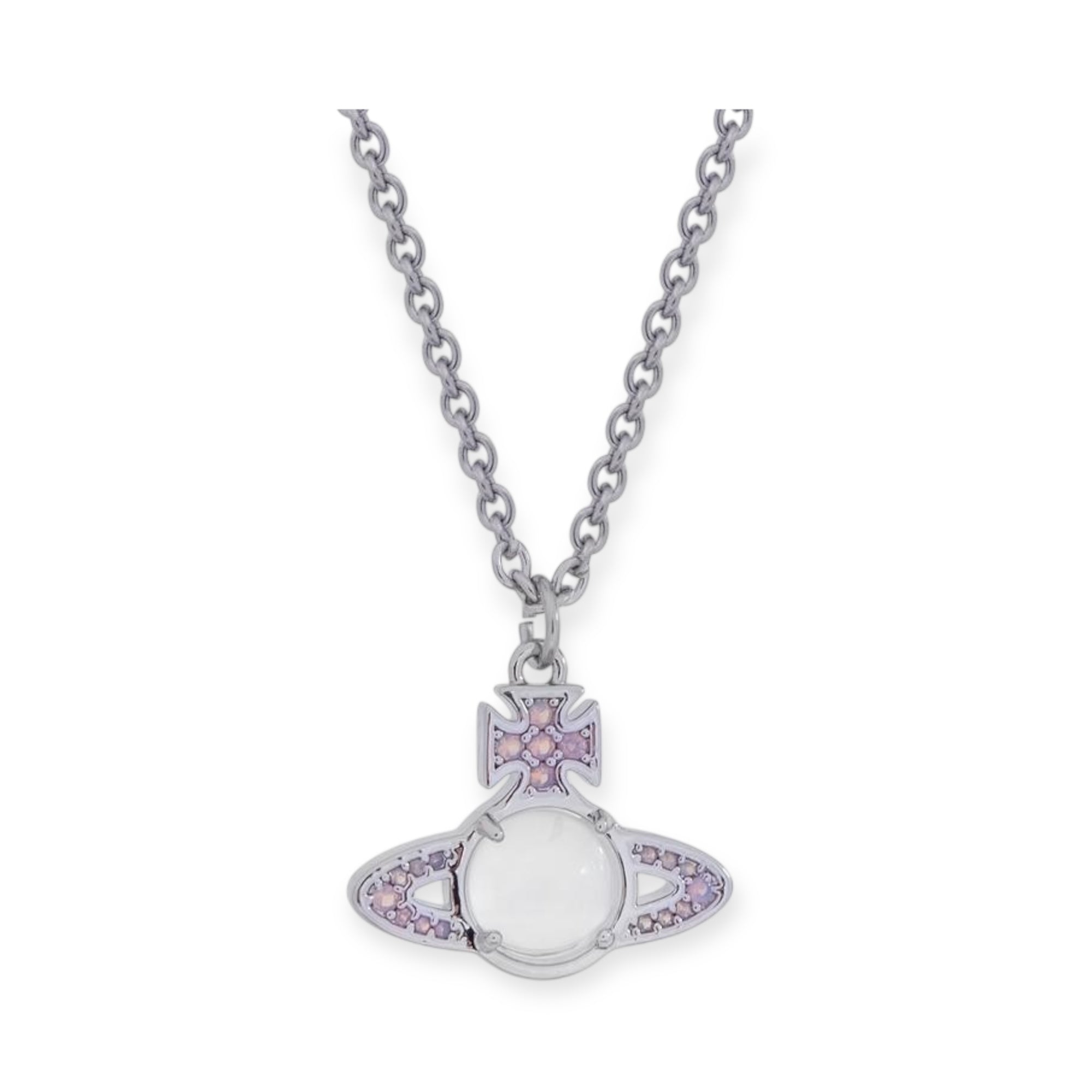 Colorful Studded Gem Orb Pendant Necklace (5 Colors)