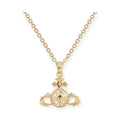 Abstract Gapped Orb Pendant Gem Star Details Necklace Gold & Silver (2 Colors)