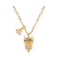Golden Corset Engraved Hanging Orb Design Pendant Necklace