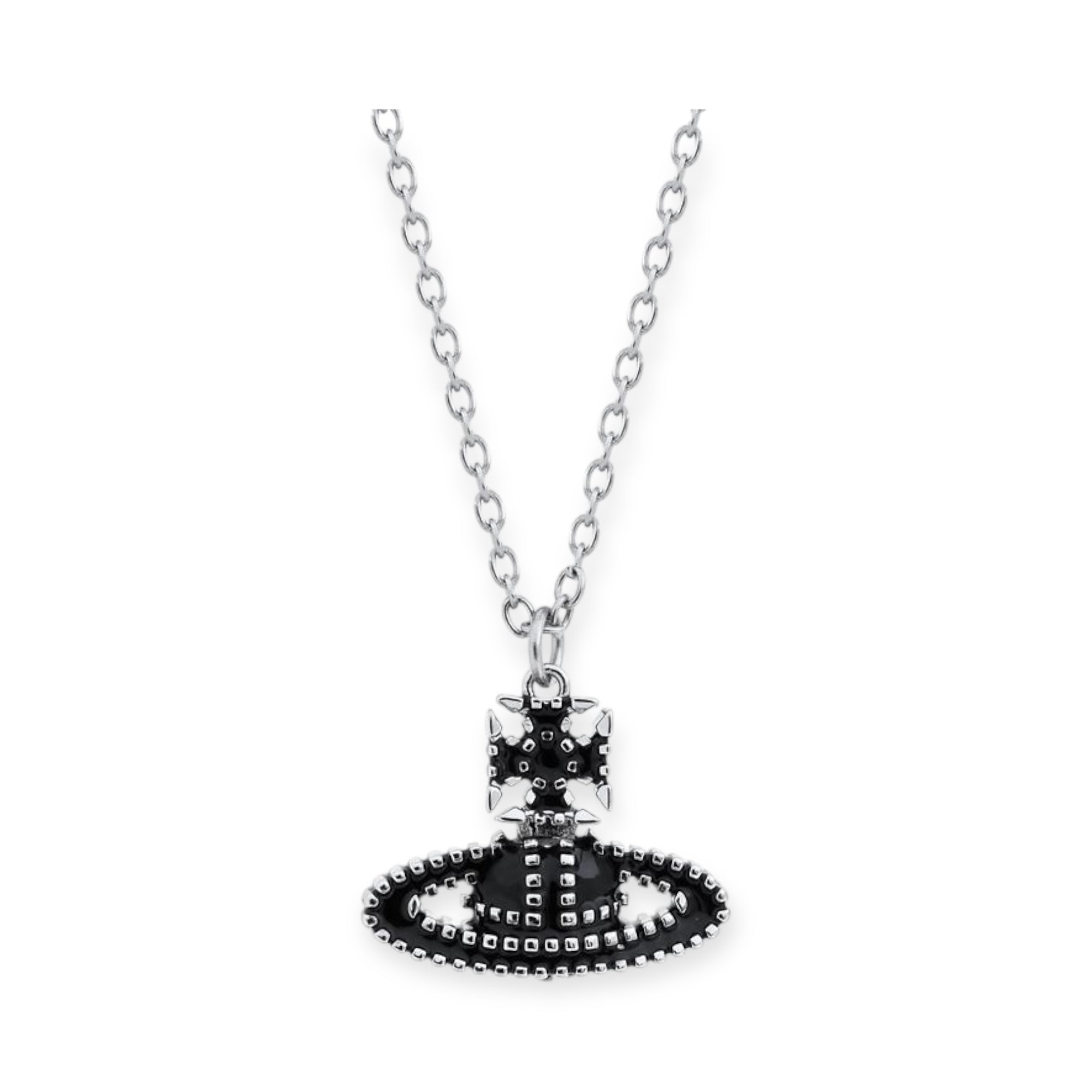 Colorful Square Dotted Orb Pendant Necklace (4 Colors)