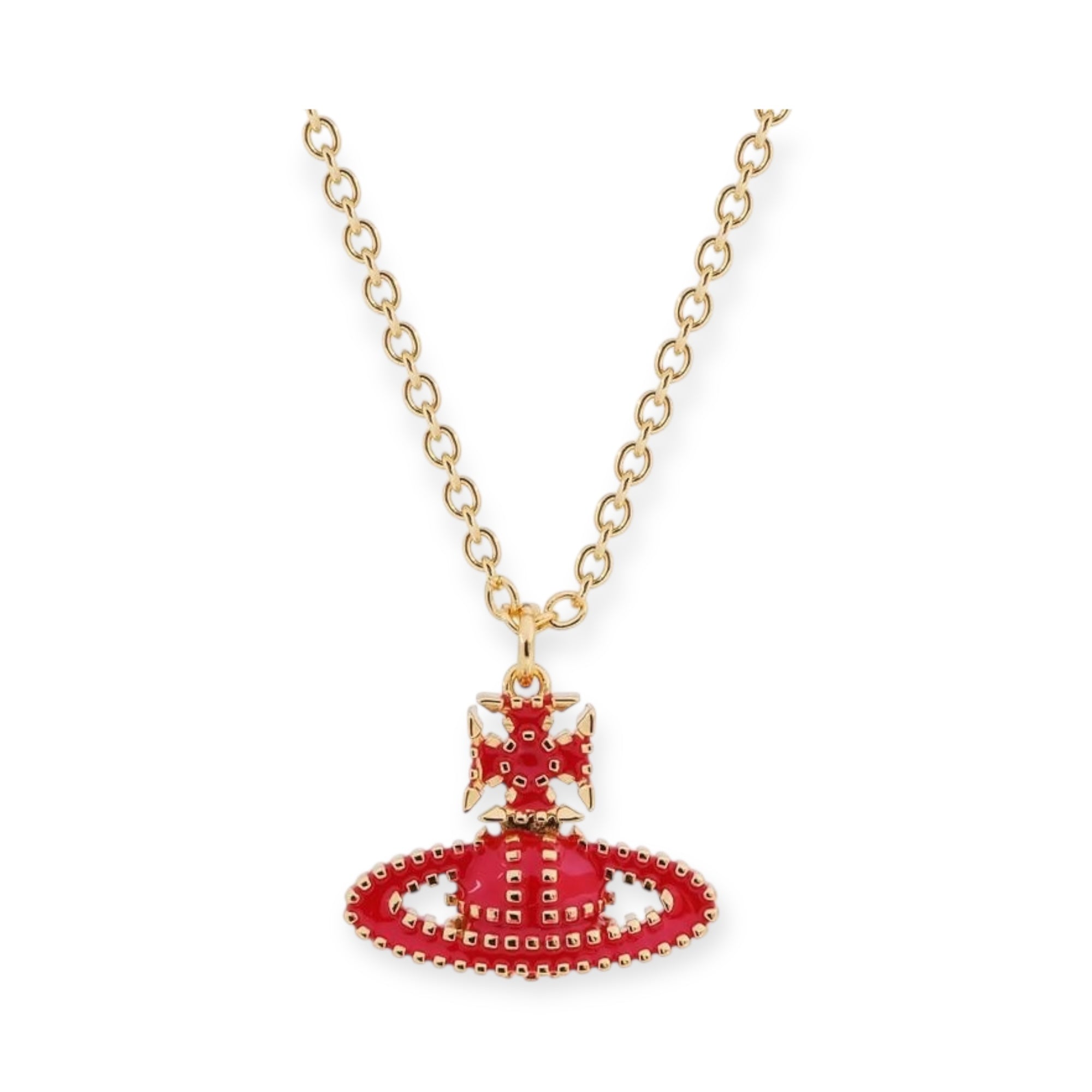 Colorful Square Dotted Orb Pendant Necklace (4 Colors)