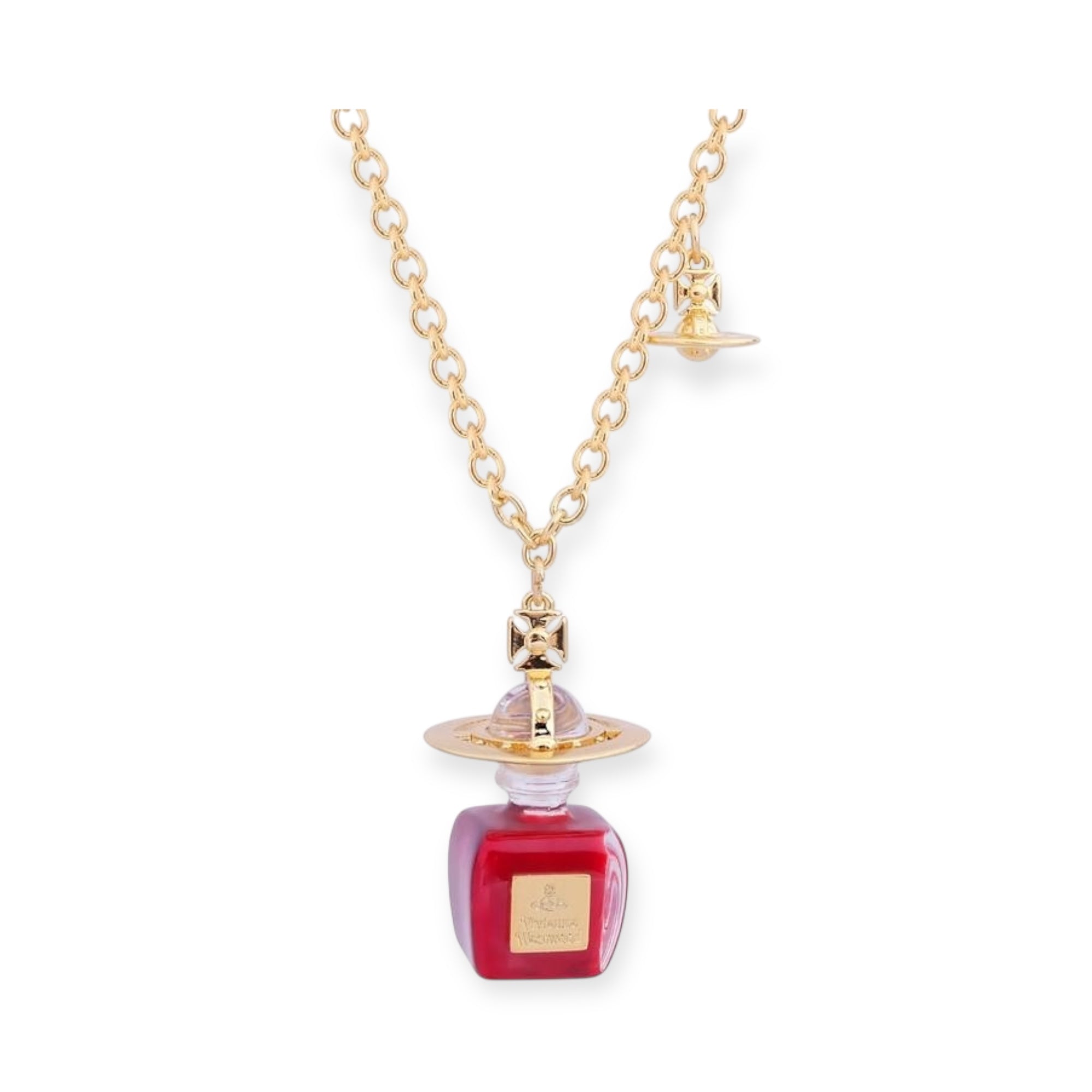 Perfume Design Orb Pendant Necklace (3 Colors & 2 Chain Types)