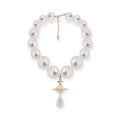 Jumbo Pearl Choker Tear Drop Orb Pendant Necklace Gold & Silver (2 Colors)