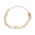 Curved Spellout Letters Statement Name Double Chain Gold & Silver (2 Colors)