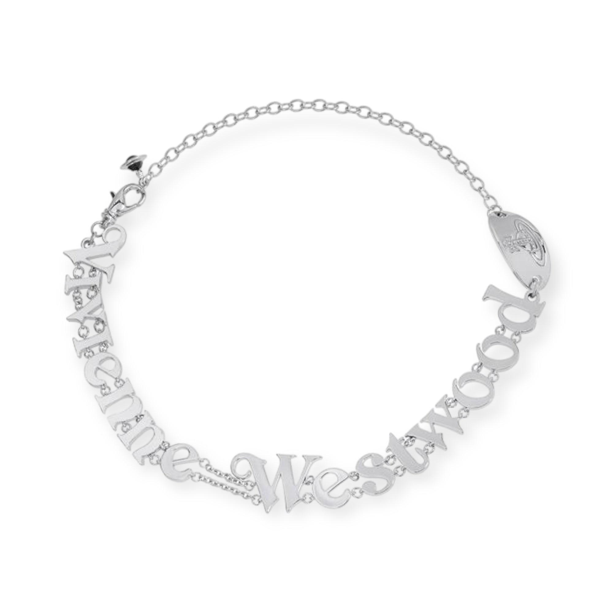 Curved Spellout Letters Statement Name Double Chain Gold & Silver (2 Colors)