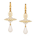 Nana Pearl Drop Earrings (Gold & Black)
