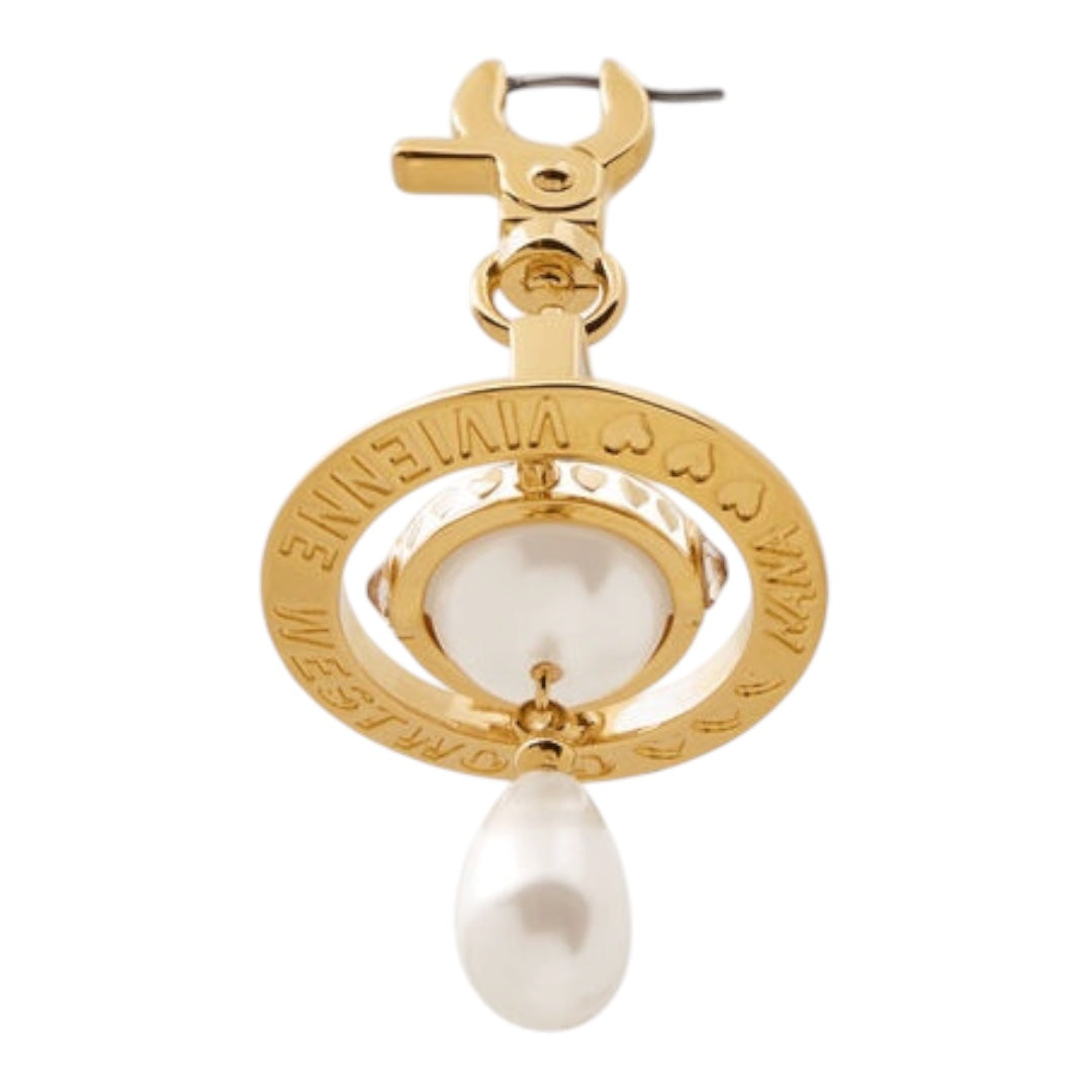 Nana Pearl Drop Earrings (Gold & Black)