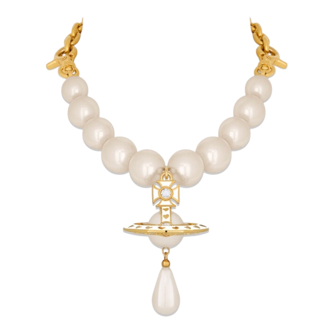 Nana Pearl Jumbo Necklace (Gold & Black)