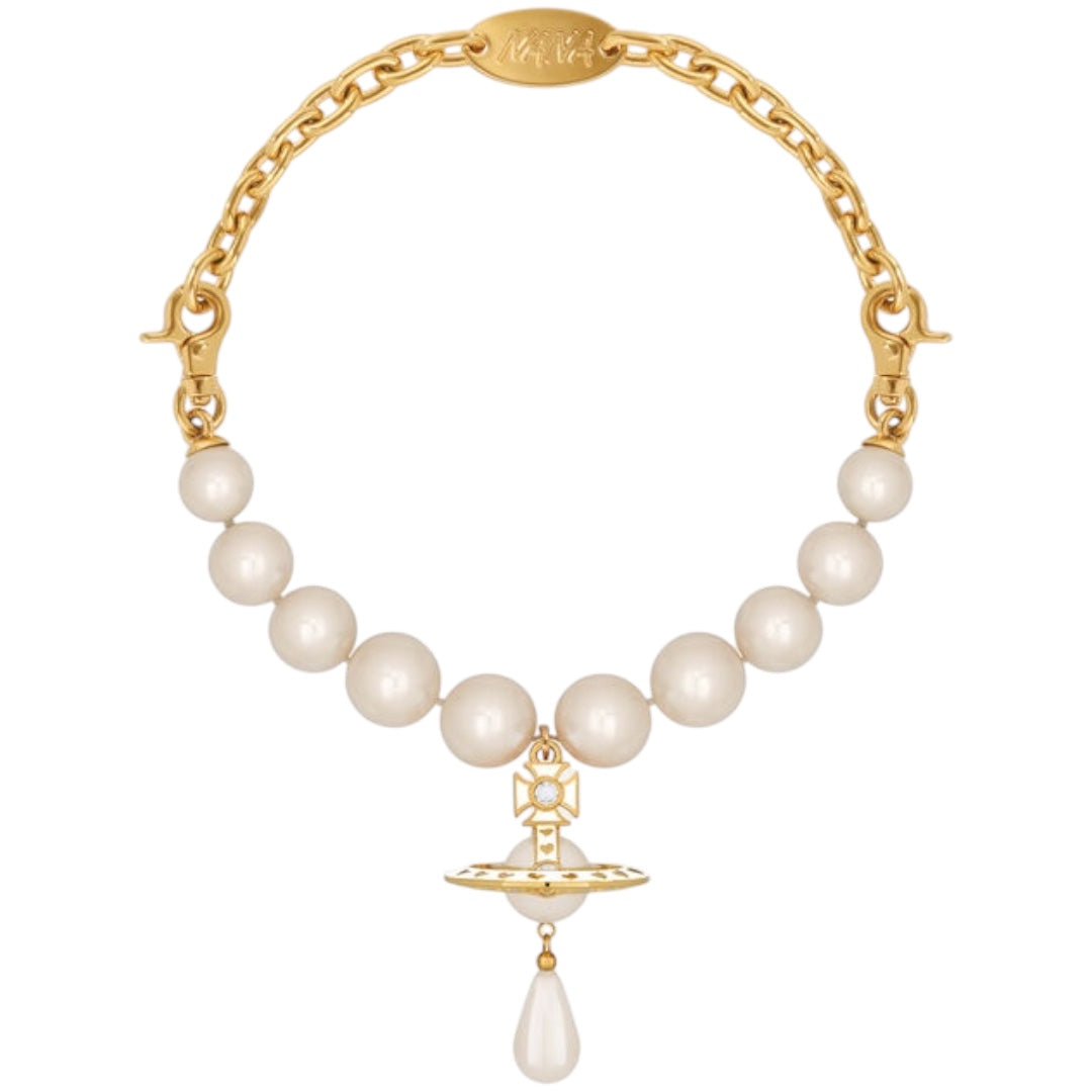 Nana Pearl Jumbo Necklace (Gold & Black)