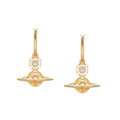 Nana Mini Glass Orb Earrings (Gold & Black)