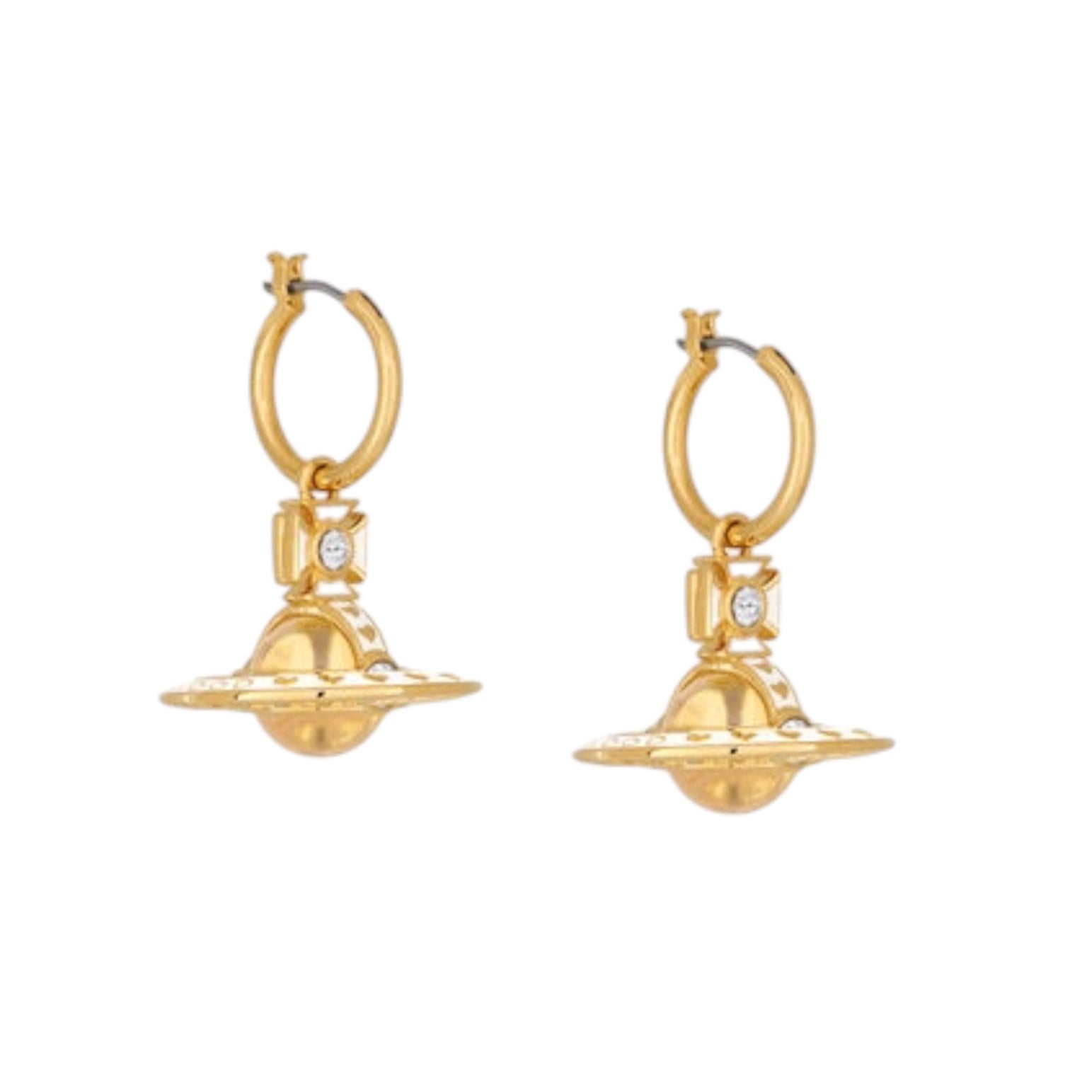 Nana Mini Glass Orb Earrings (Gold & Black)