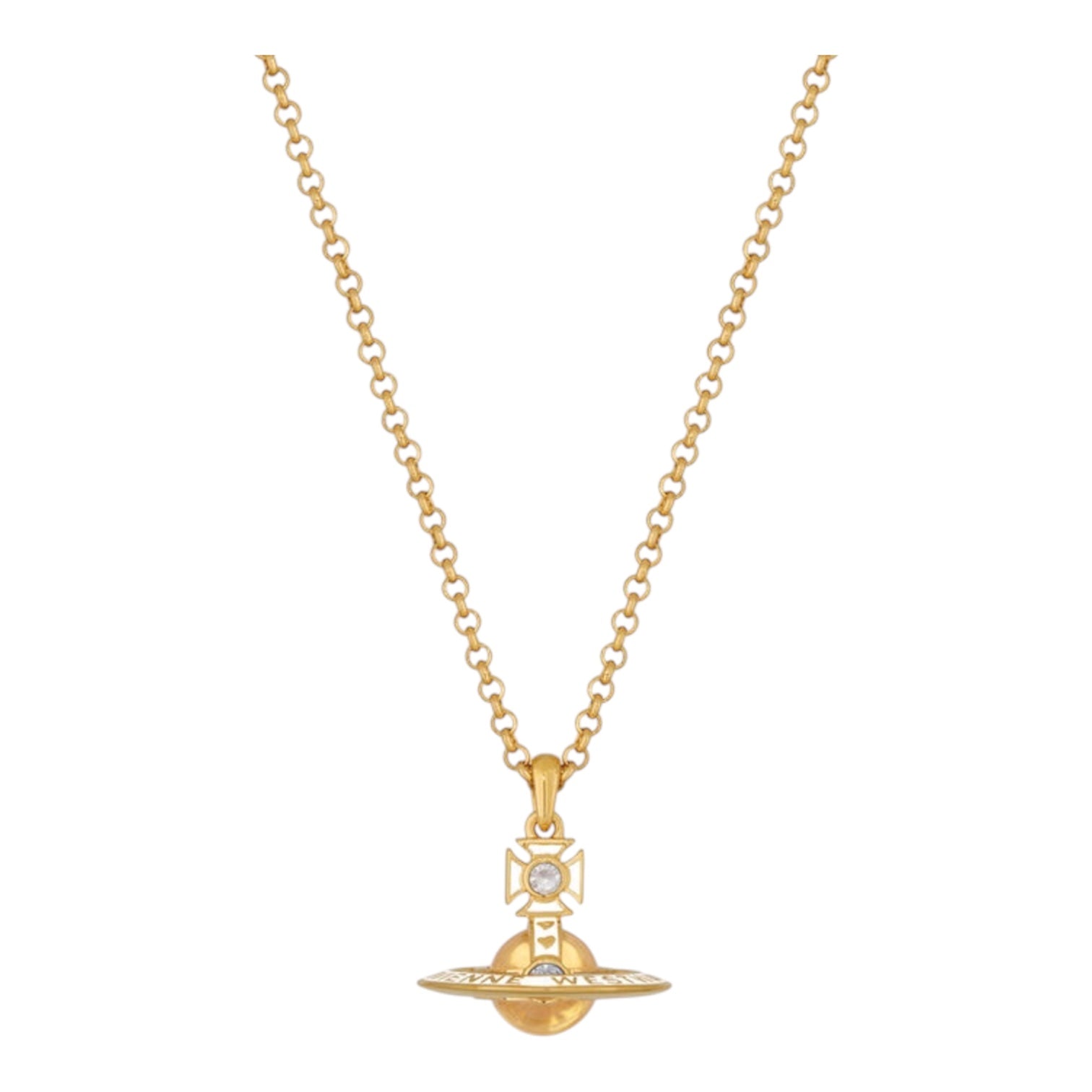 Nana Glass Orb Necklace (Gold & Black)