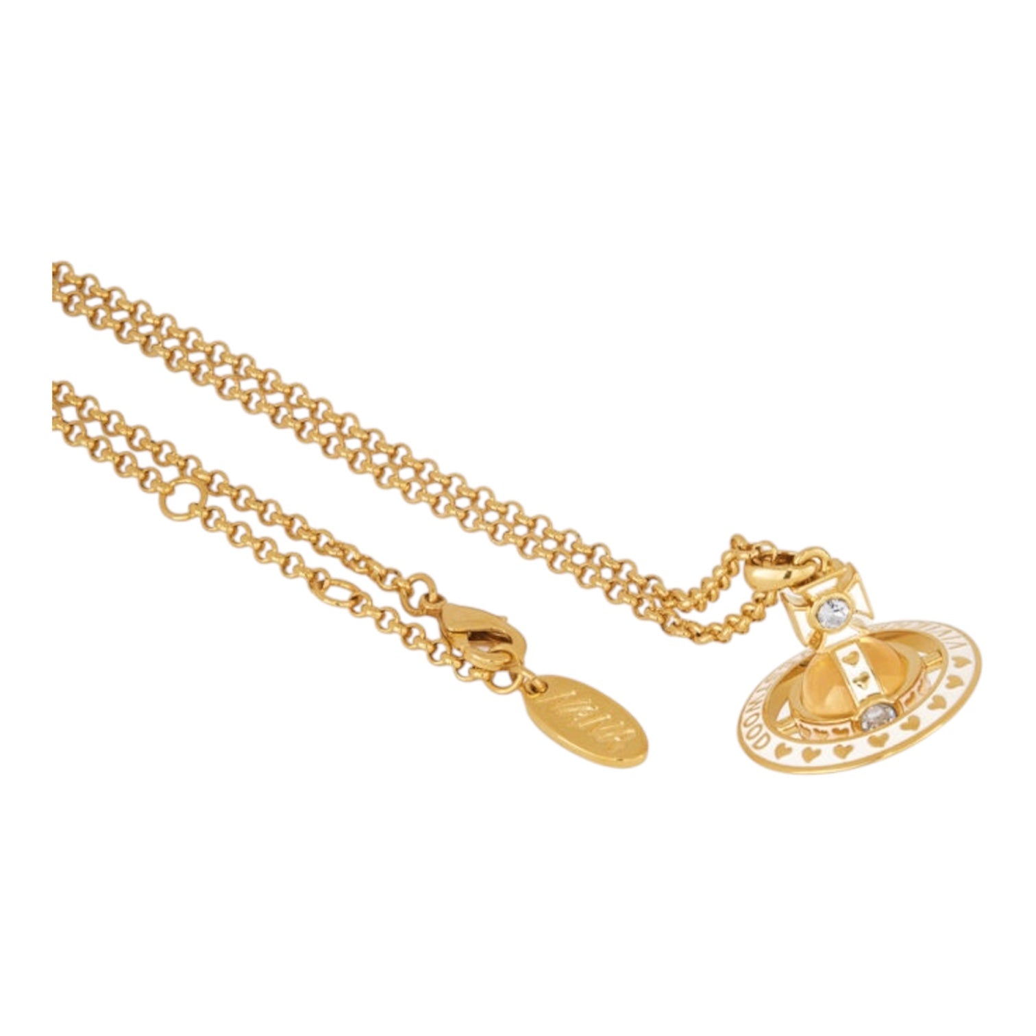 Nana Glass Orb Necklace (Gold & Black)