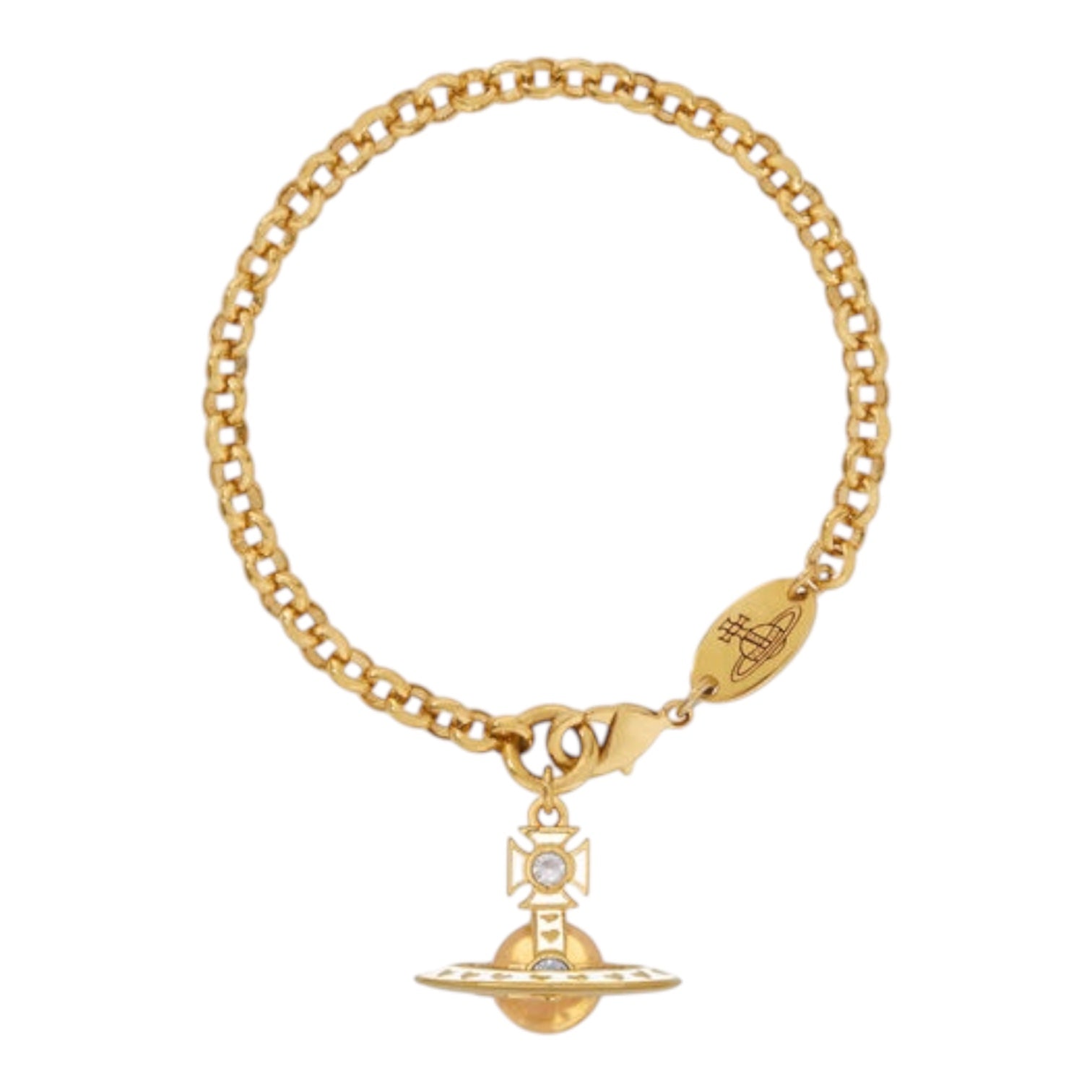 Nana Mini Glass Orb Bracelet (Gold & Black)