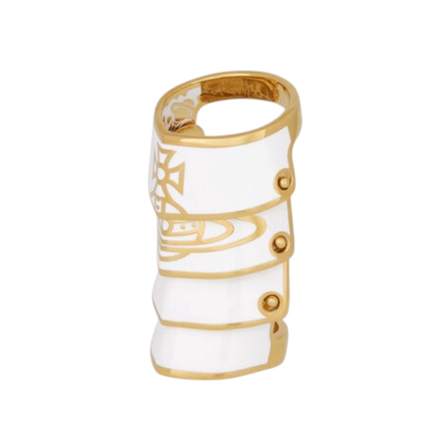 Nana Detail Armour Armor Ring (Gold & Black)