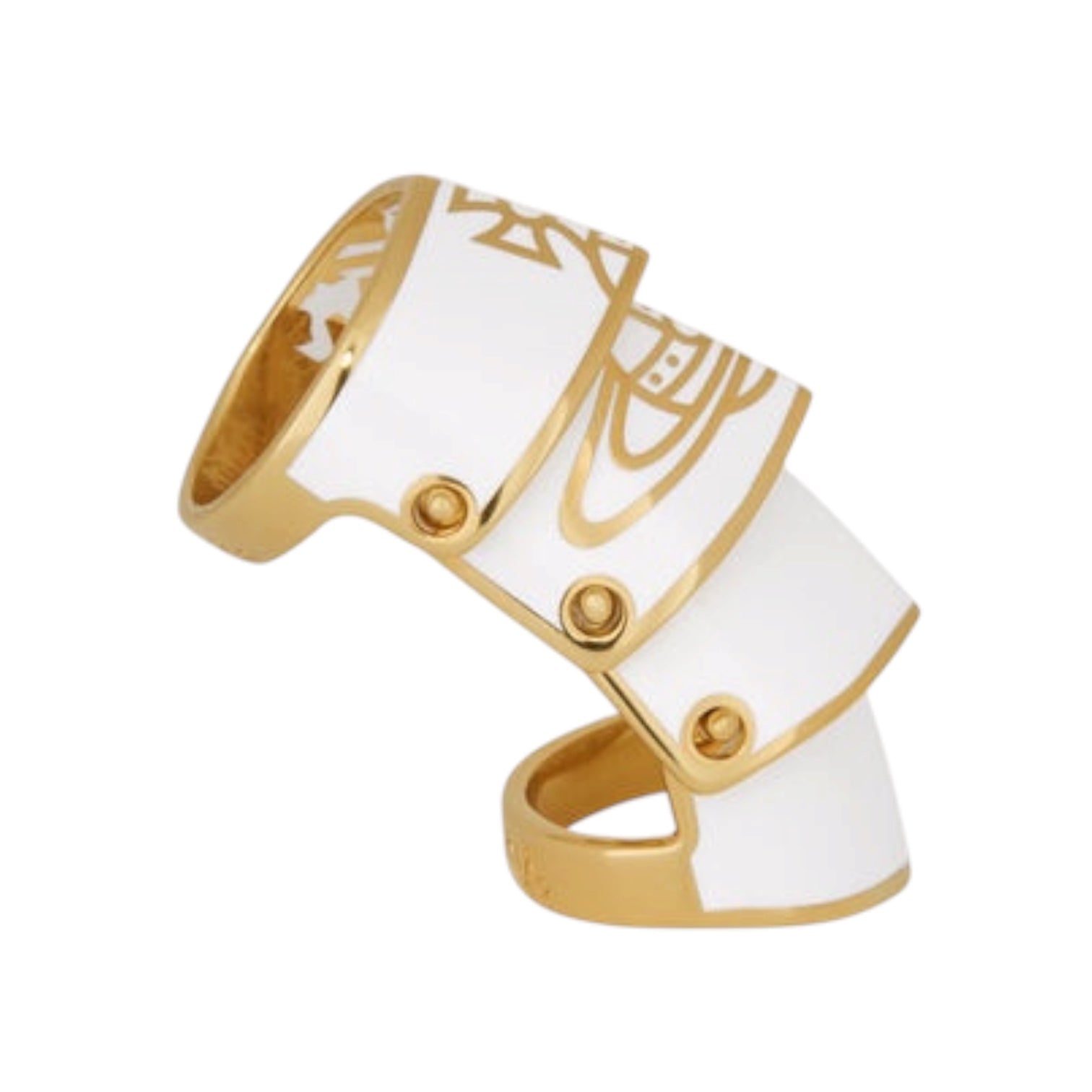 Nana Detail Armour Armor Ring (Gold & Black)