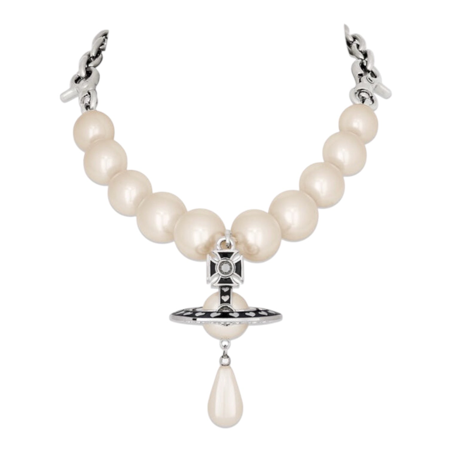 Nana Pearl Jumbo Necklace (Gold & Black)