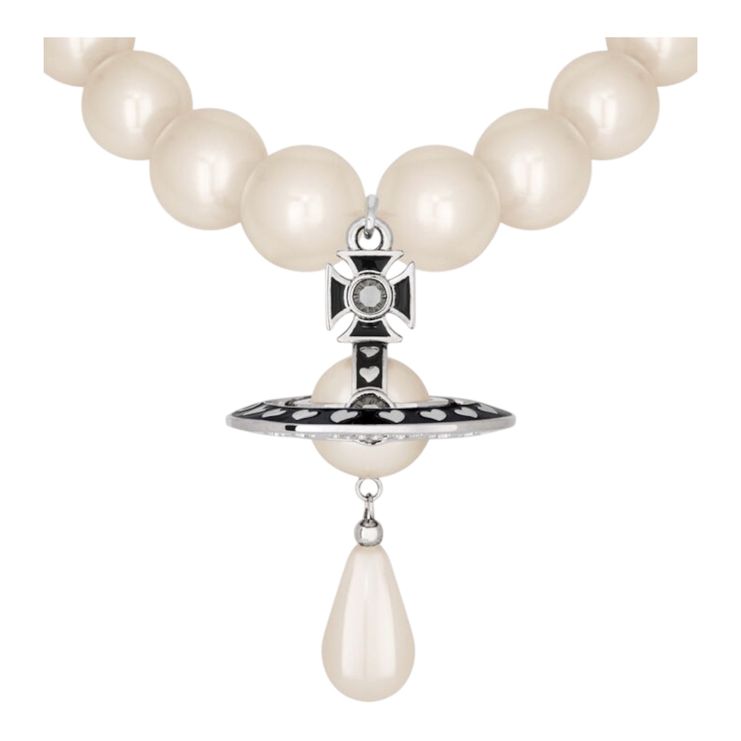 Nana Pearl Jumbo Necklace (Gold & Black)