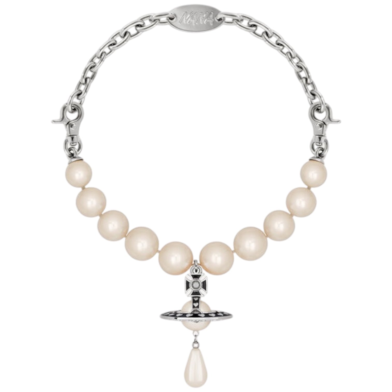 Nana Pearl Jumbo Necklace (Gold & Black)