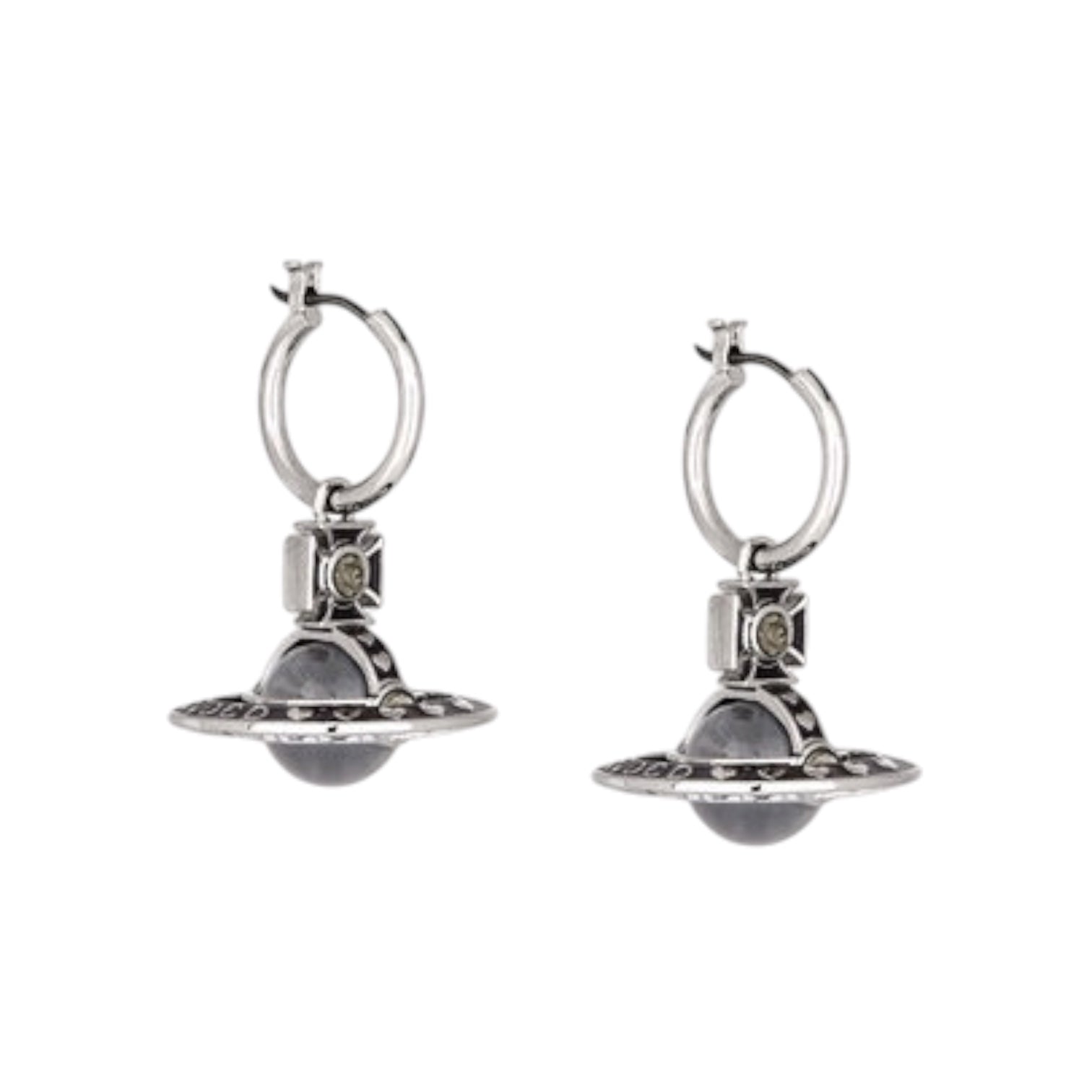 Nana Mini Glass Orb Earrings (Gold & Black)