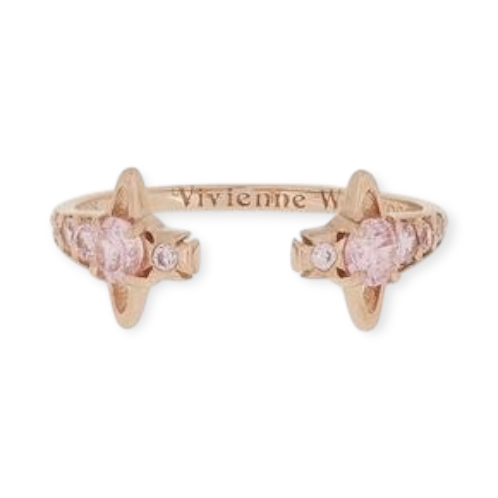 Double Mini Orb Gem Stud Open End Ring (4 colors)