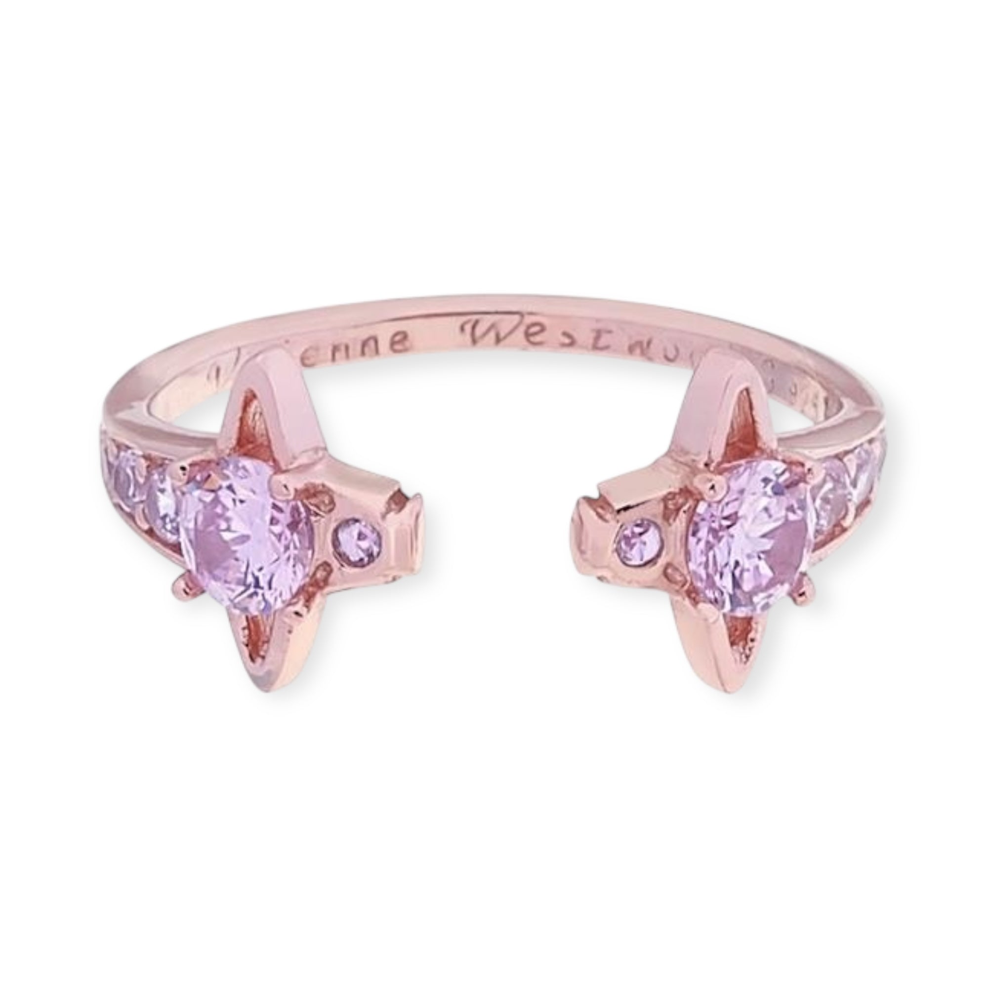 Double Mini Orb Gem Stud Open End Ring (4 colors)