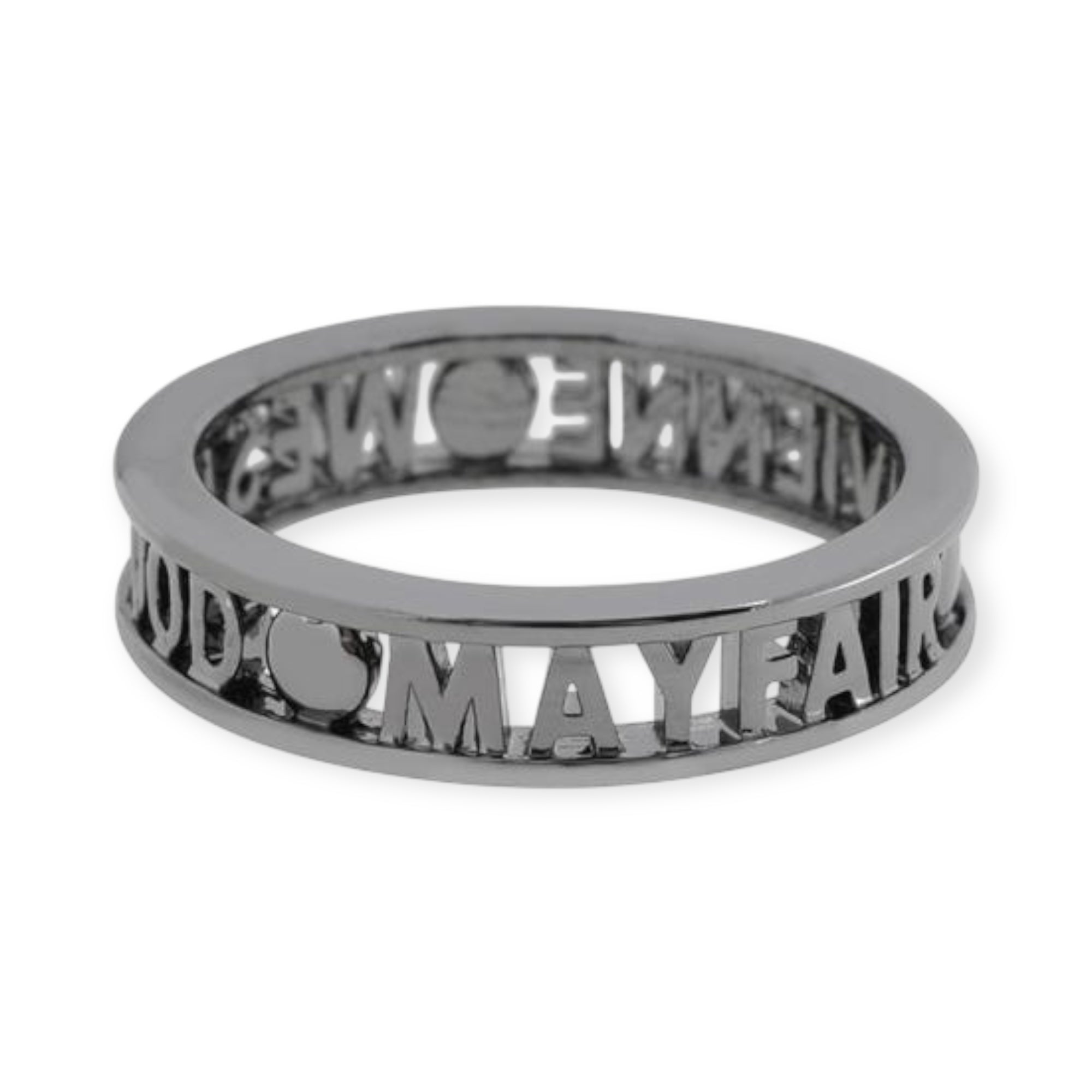 Double Rim Spellout Statement Dot Ring (4 colors)