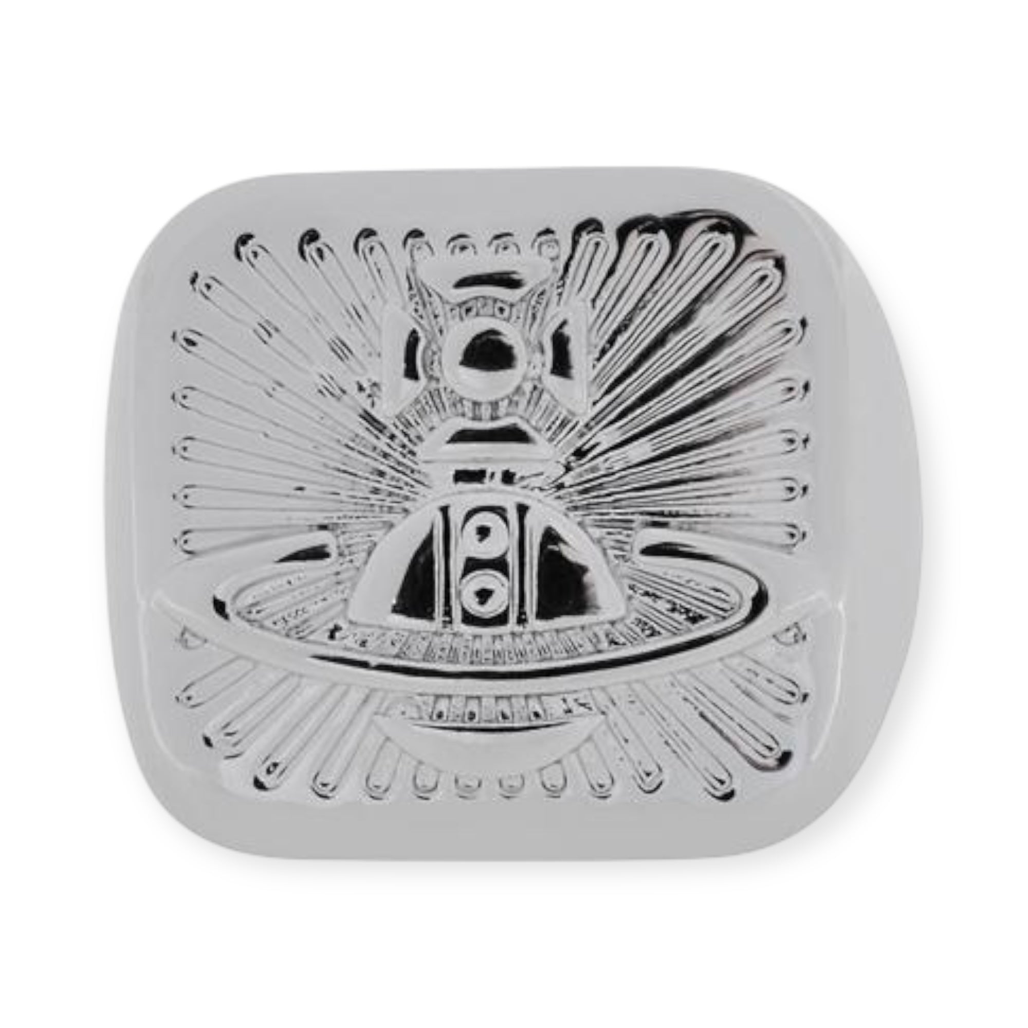 Square Shape Shaped Stamp Seal Signet Engraved Orb Design Ring (3 Colors)