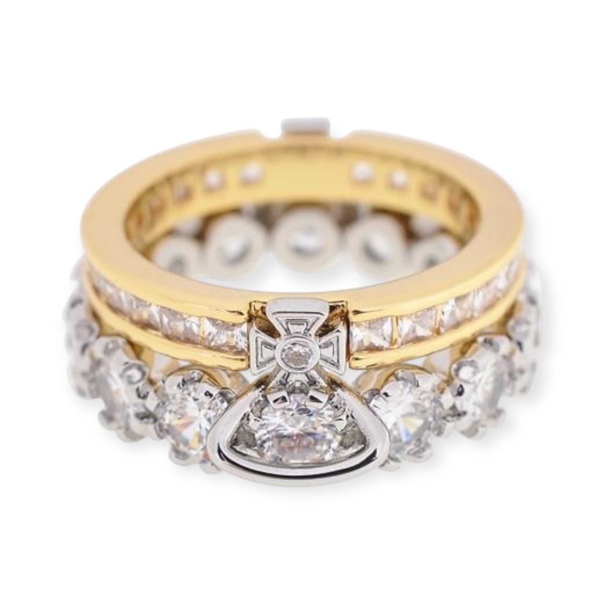 Double Layer Detachable Gem Orb Ring (3 colors)