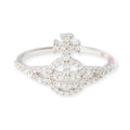 Gem Studded Encrusted Outline Orb Pendant Ring