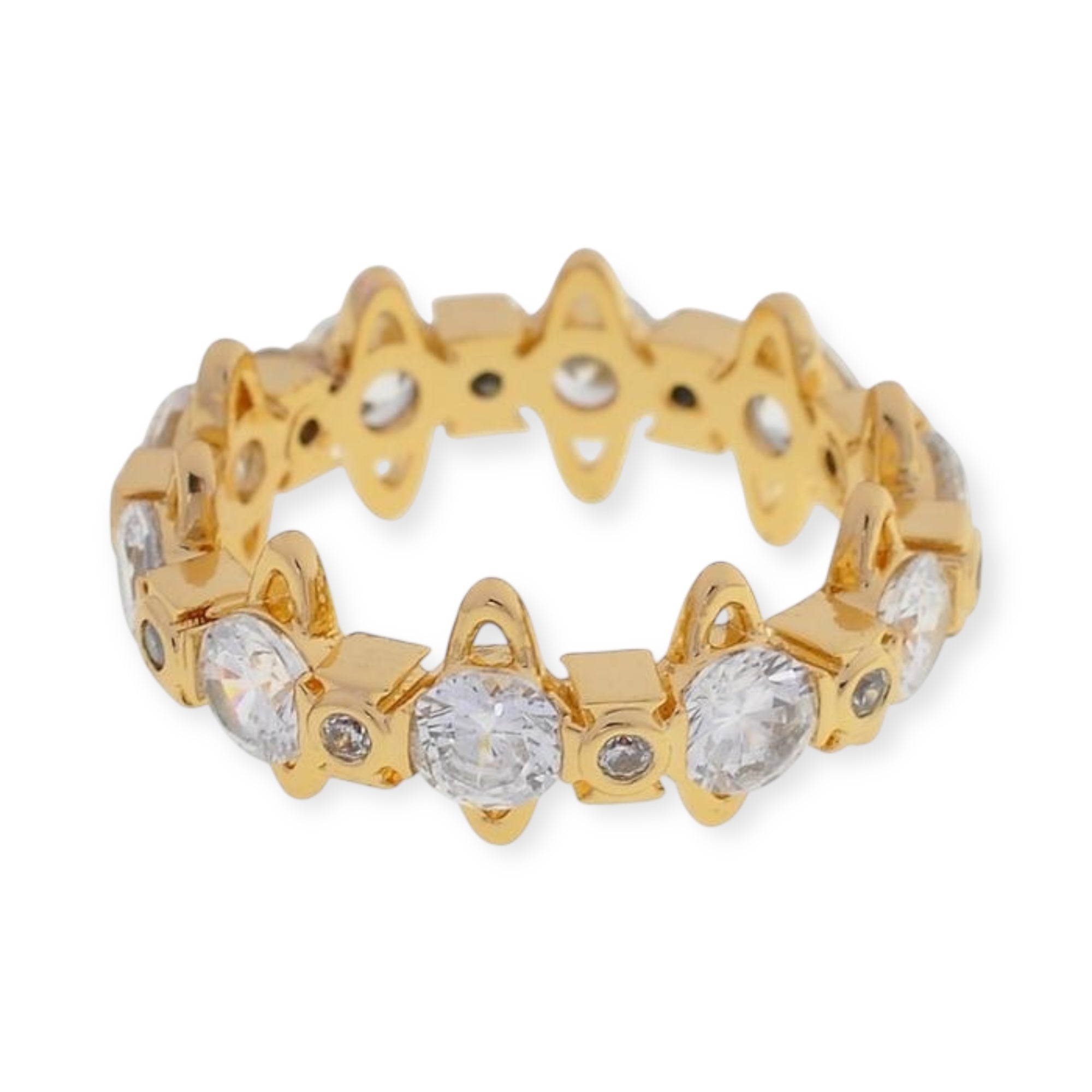 Multi Repeated Gem Orb Design Ring (5 colors)