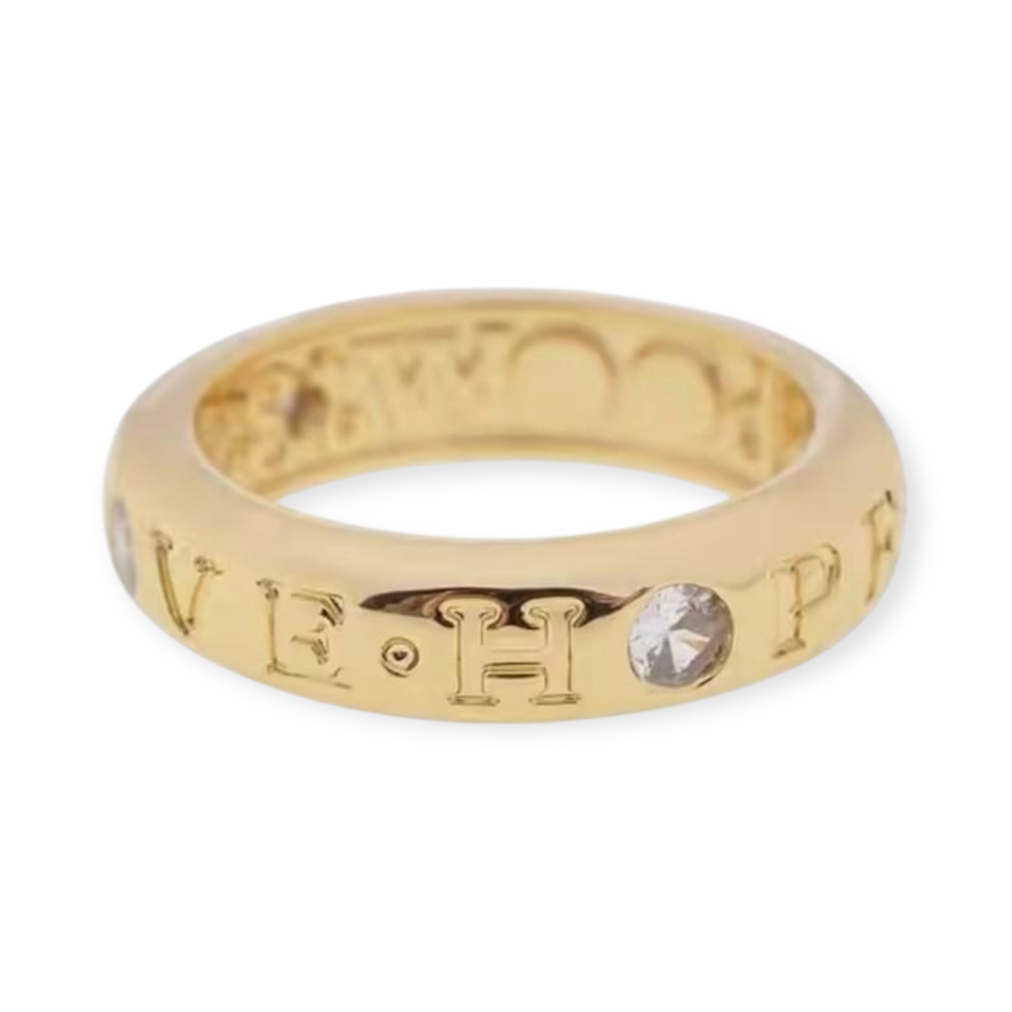 Staple Engraved Orb Gem Ring (3 Colors)