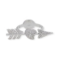 Studded Cupid Heart Arrow Orb Design Ring (3 Colors)