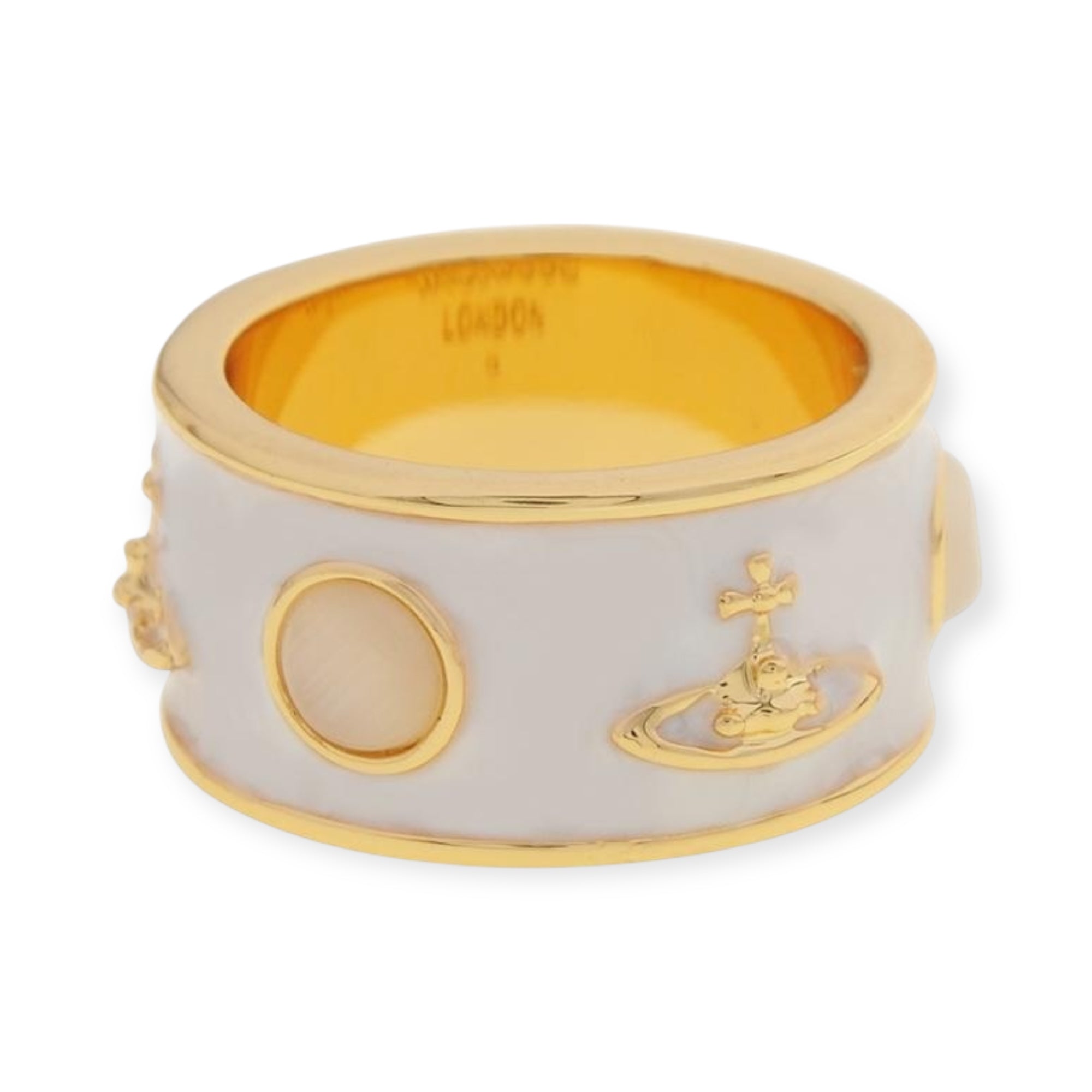 Abstract Gemstone Lacquer Orb Stud Ring (8 Colors)