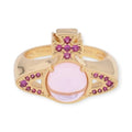 Colorful Studded Gem Orb Pendant Ring (4 Colors)