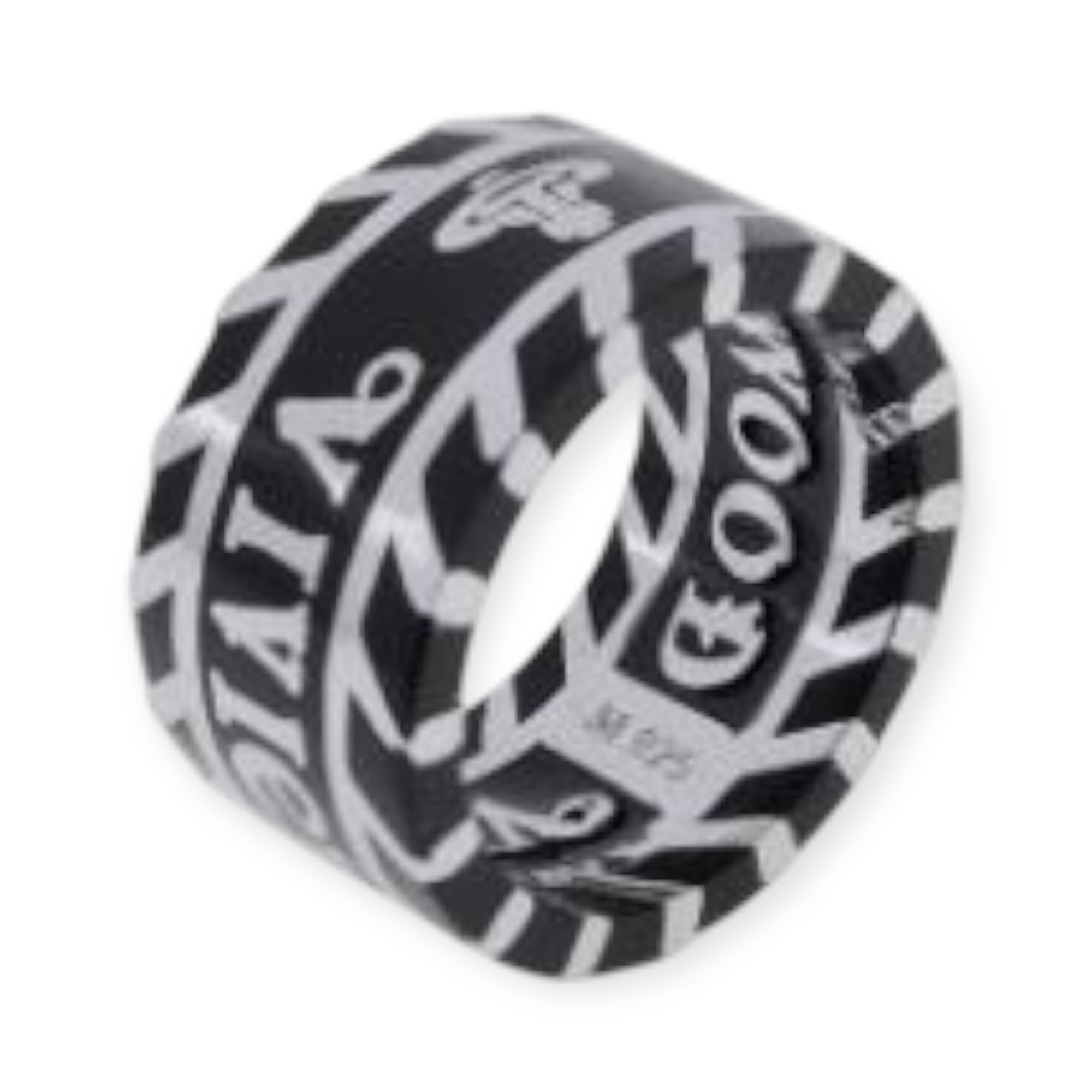 Multi Color Striped Stripes Lacquer Orb Design Ring (4 Colors)