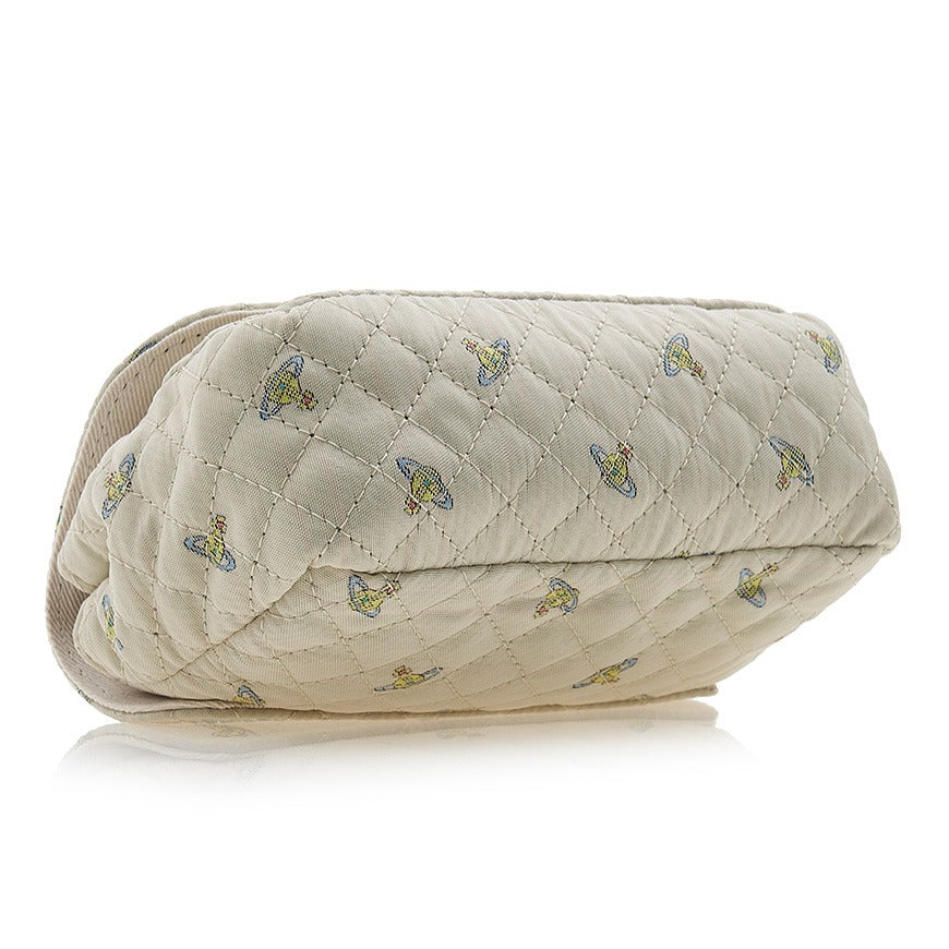 Quilted Orb Monogram Off White Crossbody Bag