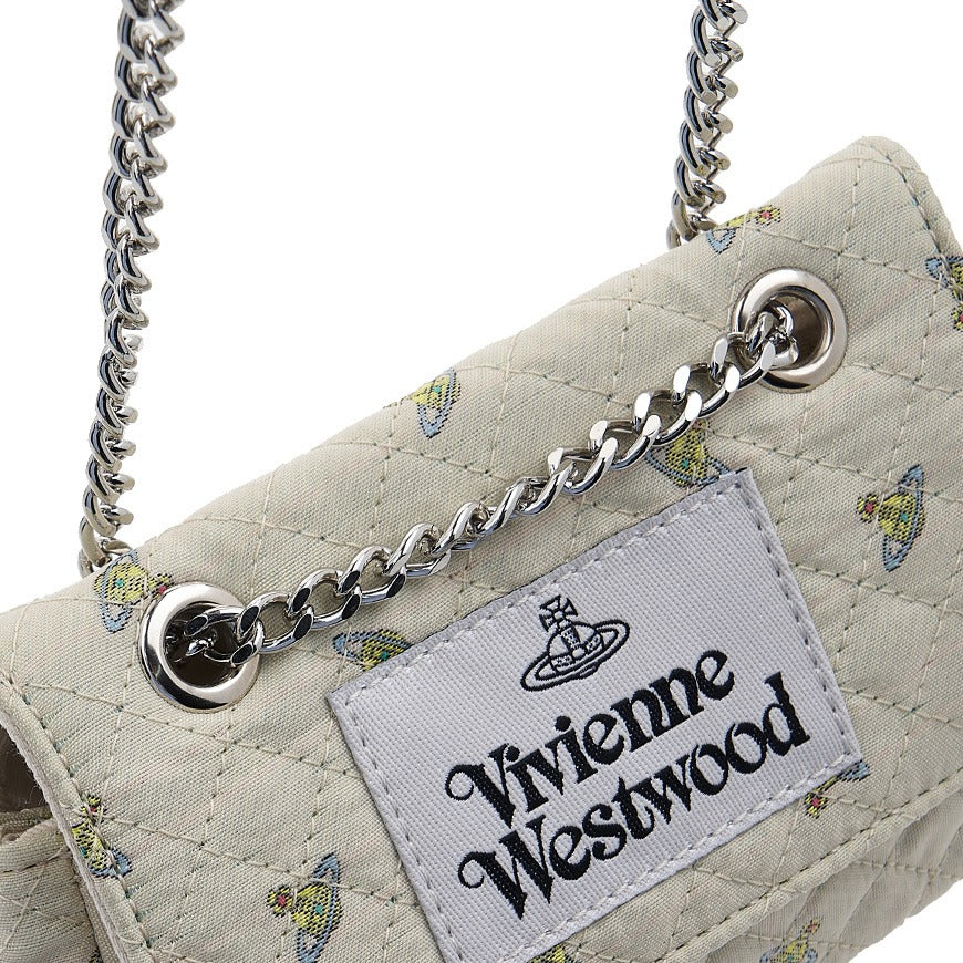 Quilted Orb Monogram Off White Crossbody Bag