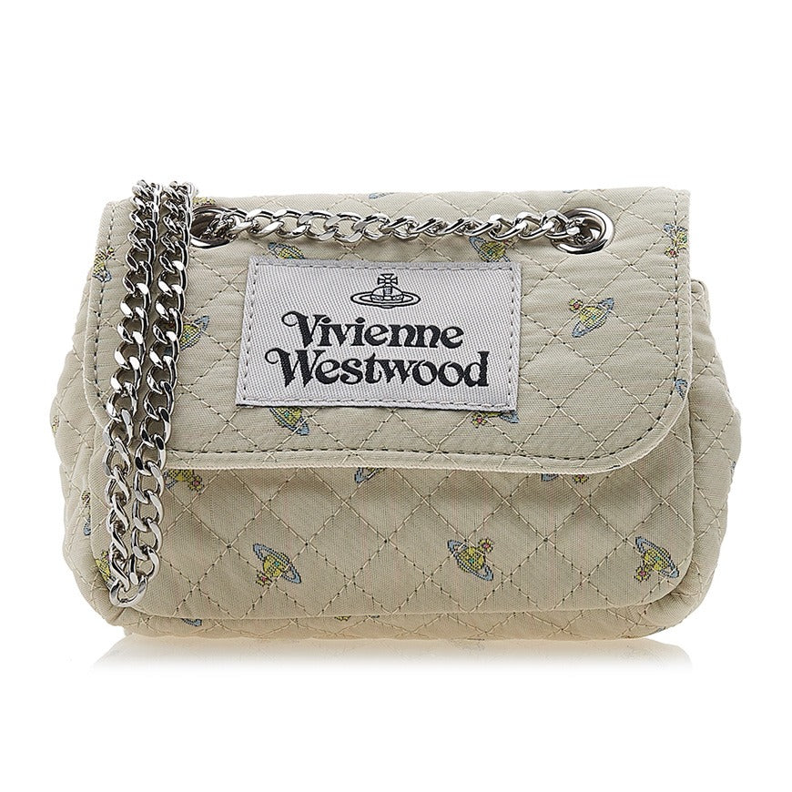 Quilted Orb Monogram Off White Crossbody Bag