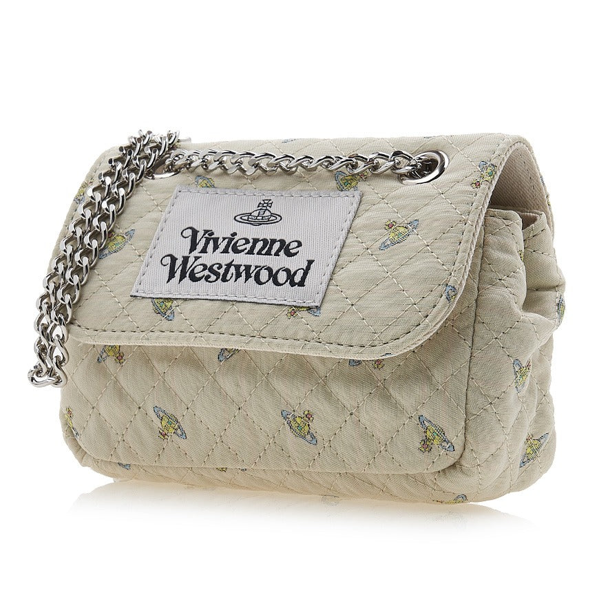 Quilted Orb Monogram Off White Crossbody Bag