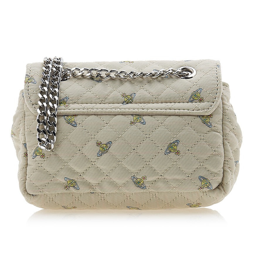 Quilted Orb Monogram Off White Crossbody Bag